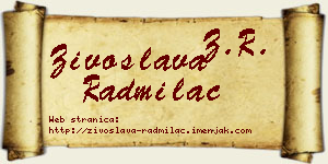 Živoslava Radmilac vizit kartica